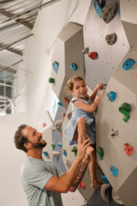 Girl Climbing On play equipment
